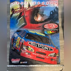 Jeff Gordon banner/ flag nascar vintage
